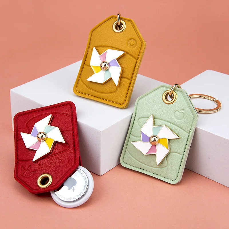 Floral Keychain Airtag Holder - Protective Cover with Key Ring