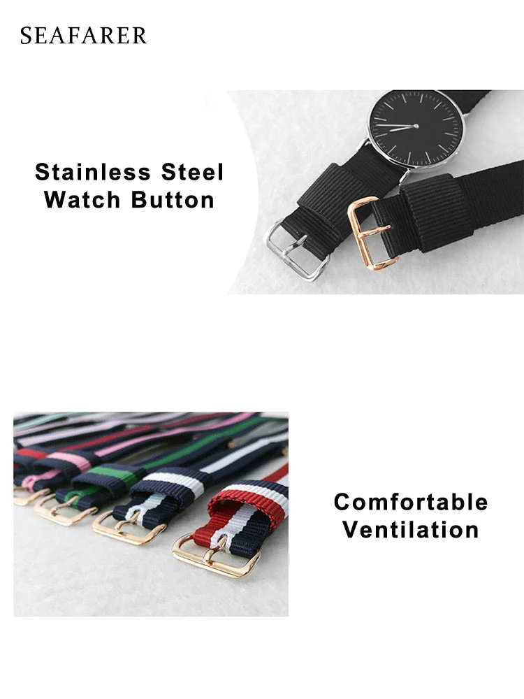 Premium Army Sports Nylon Wrist Strap - Waterproof Watchband