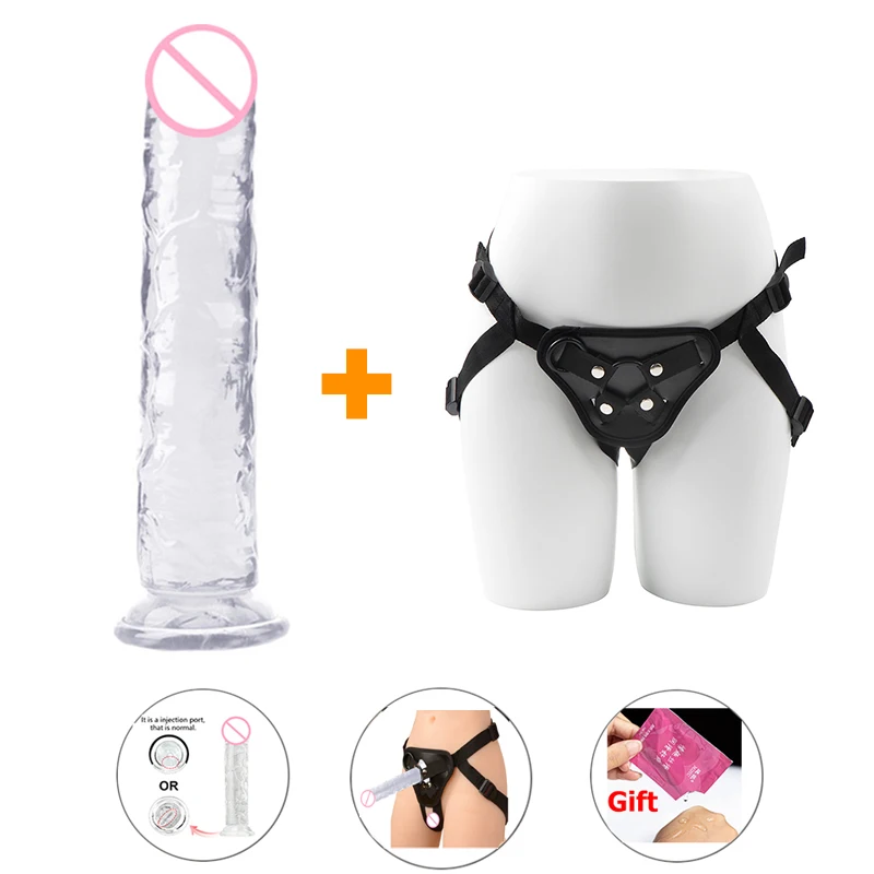 Sex Toys Strap-on Silicone Dildo For Women Masturbators Suction Gay Realistic Dildos Huge Penis Sexual Harness Anal Sex Toy For Lesbian