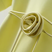 2025 Summer Basic Yellow White Flower T shirt Top - Image 6