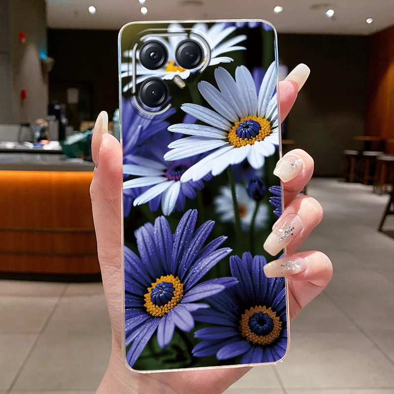 Aesthetic Luxury Soft Silicone Transparent TPU Phone Case Back Cover