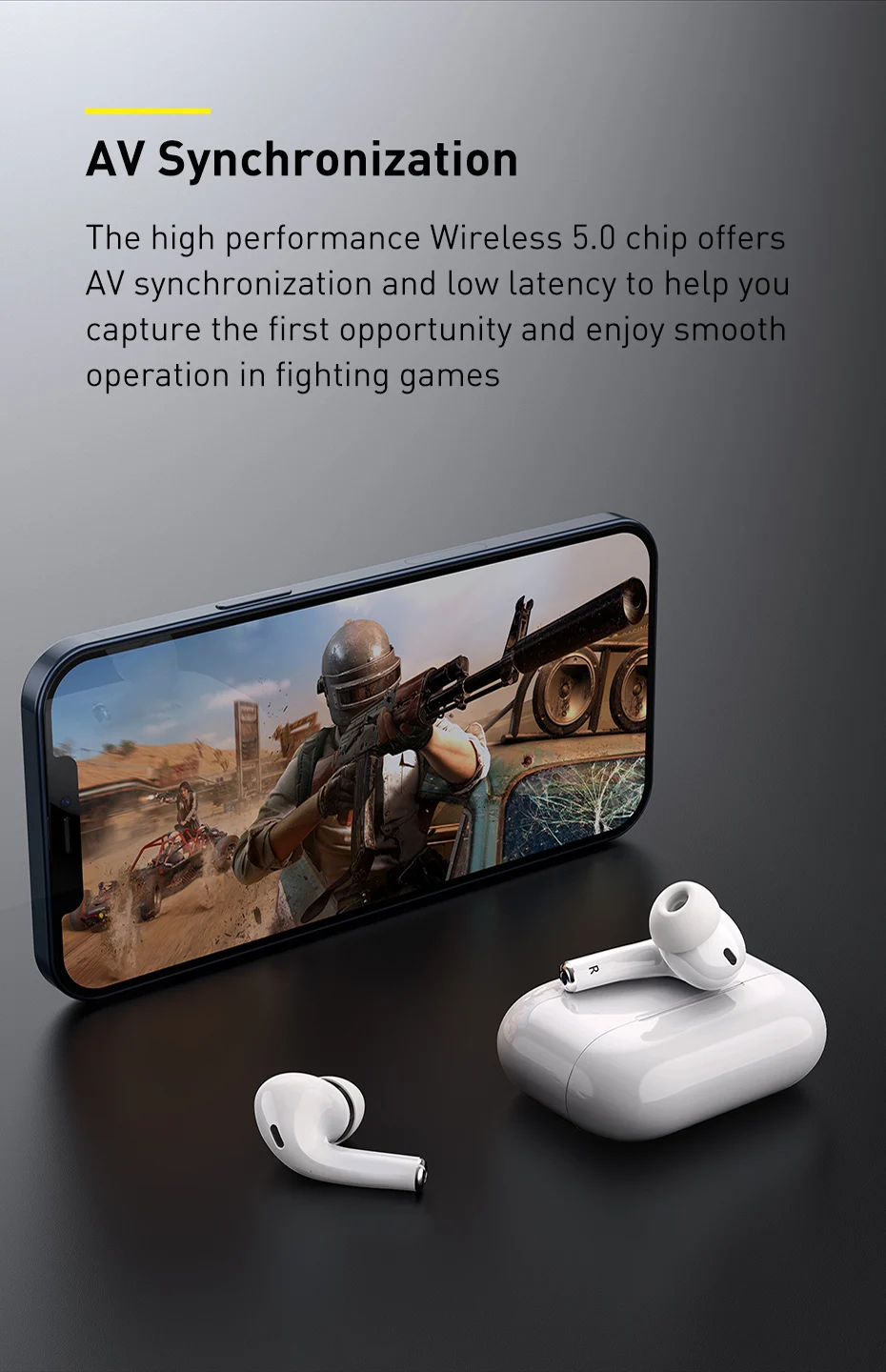 Tai nghe Bluetooth 5.0 Baseus W3 thiết kế ergonomic