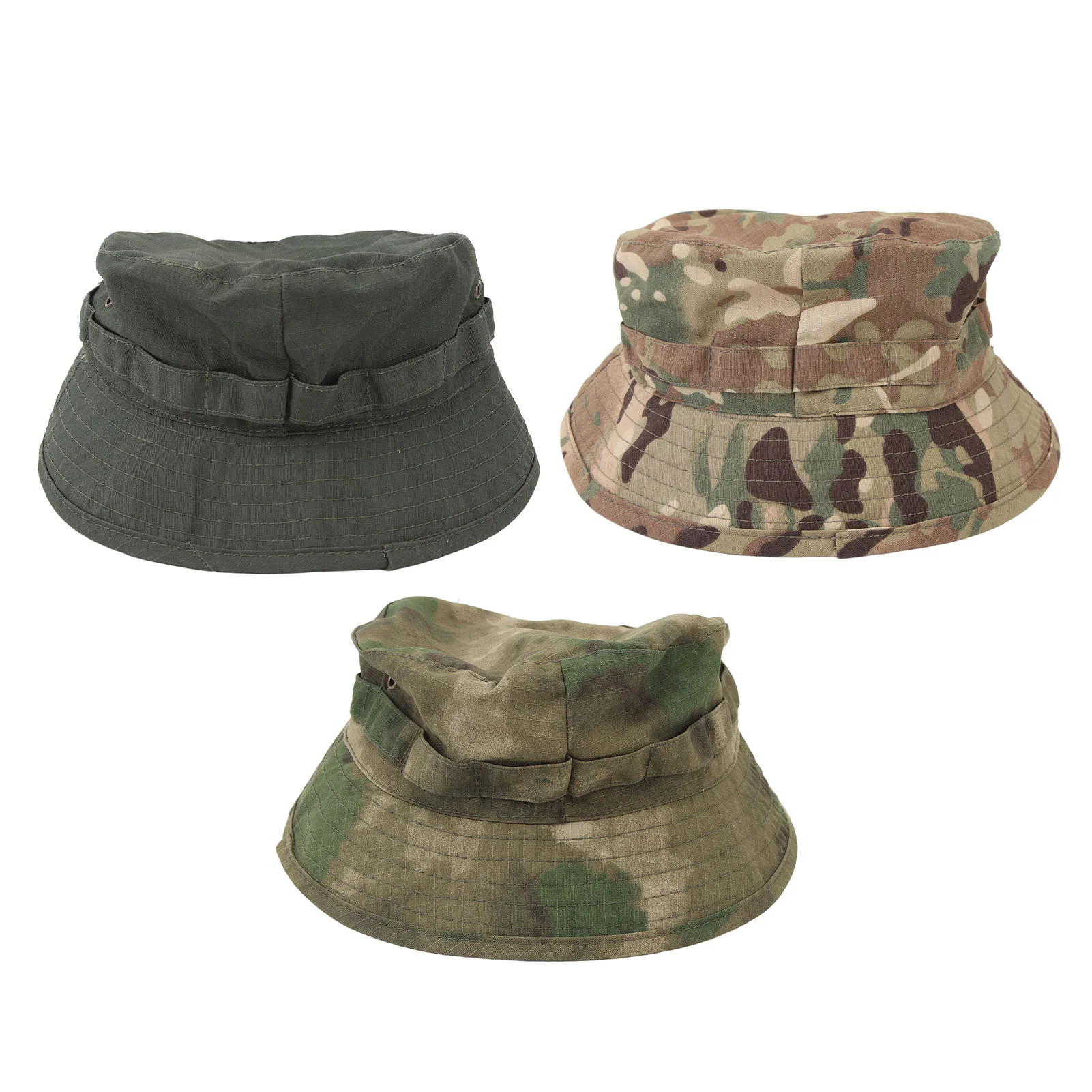 Boonie Hat with Adjustable Buckle Short Brim Waterproof Oxford Fabric Bucket Hat for Fishing Trips Jungle