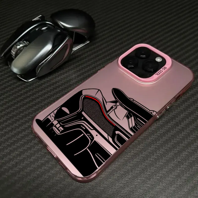 Sleek Black Sports Car Matte Phone Case