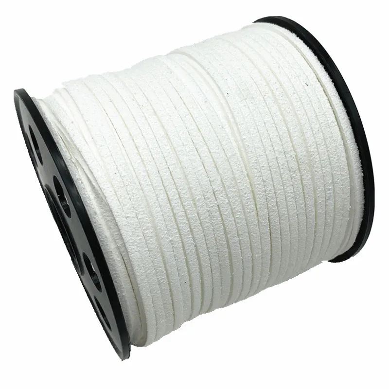 5yards 3mm Flat Faux Suede Braided Cord Korean Velvet Leather Handmade Thread String Rope For DIY Jewelry Making Supplies #Ro leather cord,faux suede cord