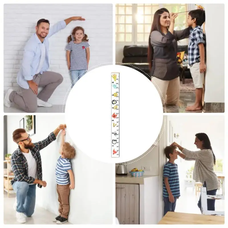 Child Growth Chart For Wall Cartoon Growth Chart For Measurement Fabric Wall Art Removable Decor Home Decoration