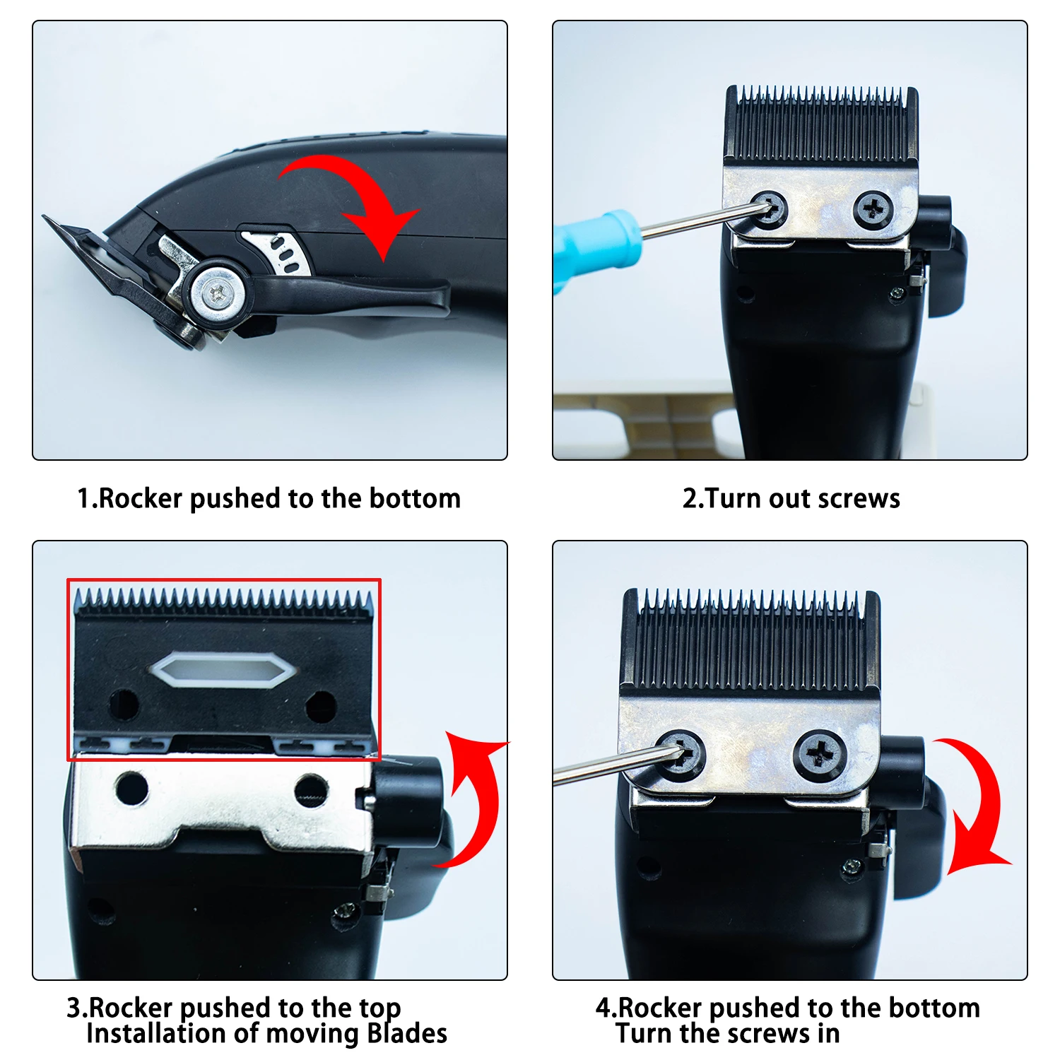 HC Original Replacement Blade for Kemei 2296 Hair Clipper Fusion Blades 9Cr Quality Stainless Steel Ceramic Moving Blade 3