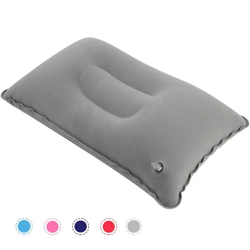 Inflatable Travel Pillow Portable Air Pillow for Camping Hiking Home Office Napping Sleeping Neck Waist Lumbar Support inflatable pillow camping pillow