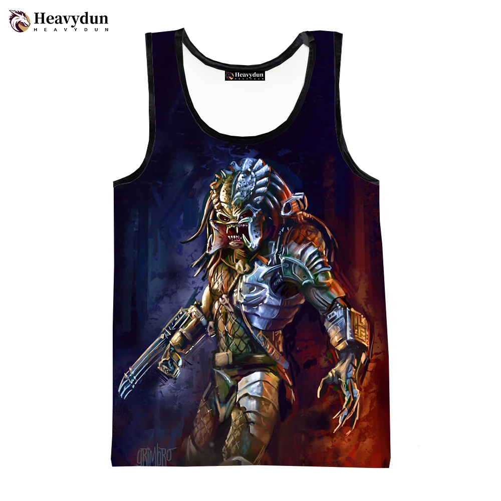 

2023 Newest Movies Predator Fashion Summer Men Tank Tops Sleeveless Spring Harajuku Personality 3D Printed Beach Tops Tees