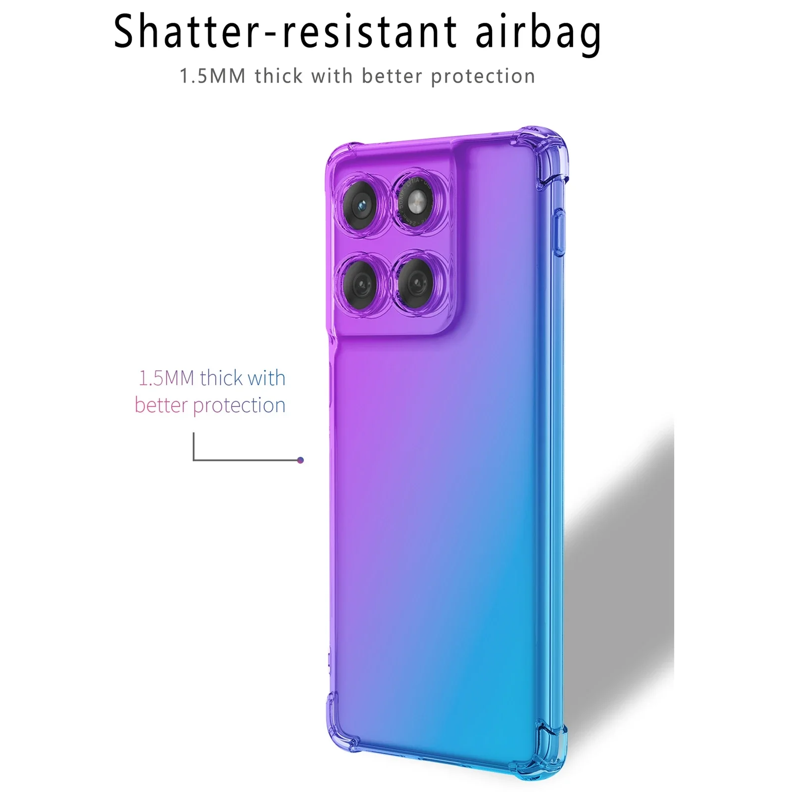 Shockproof Gradient TPU Protective Cover - Four-Corners Design