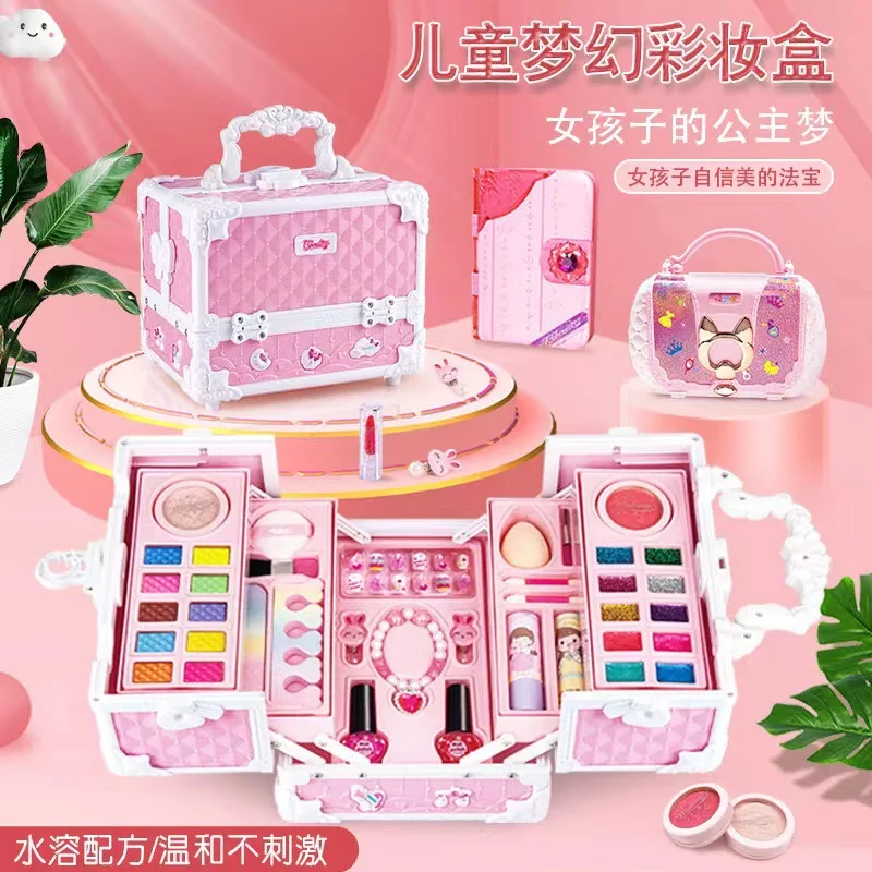Kids Makeup Set Girl'S Toy Holiday Gift Kids Lipstick Eye Shadow Little Princess Makeup Box Makeup Tools Girl'S Birthday Gift 3
