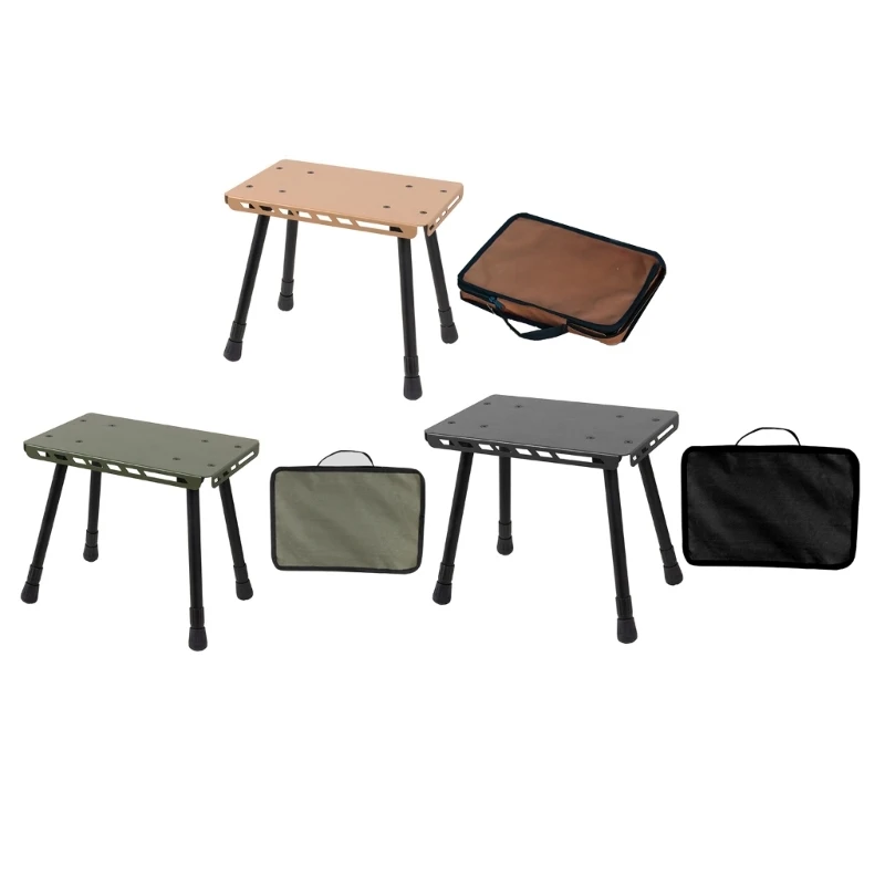 

Small Table for Picnics BBQ Practical 2 in 1 Folding Table Stool Outdoor Camping