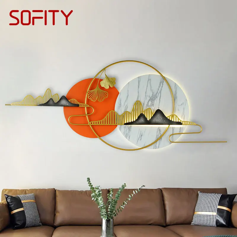 

ULANI Chinese Wall Picture Lamp LED Modern Luxury Creative Round Landscape Sconce Indoor for Living Room Bedroom