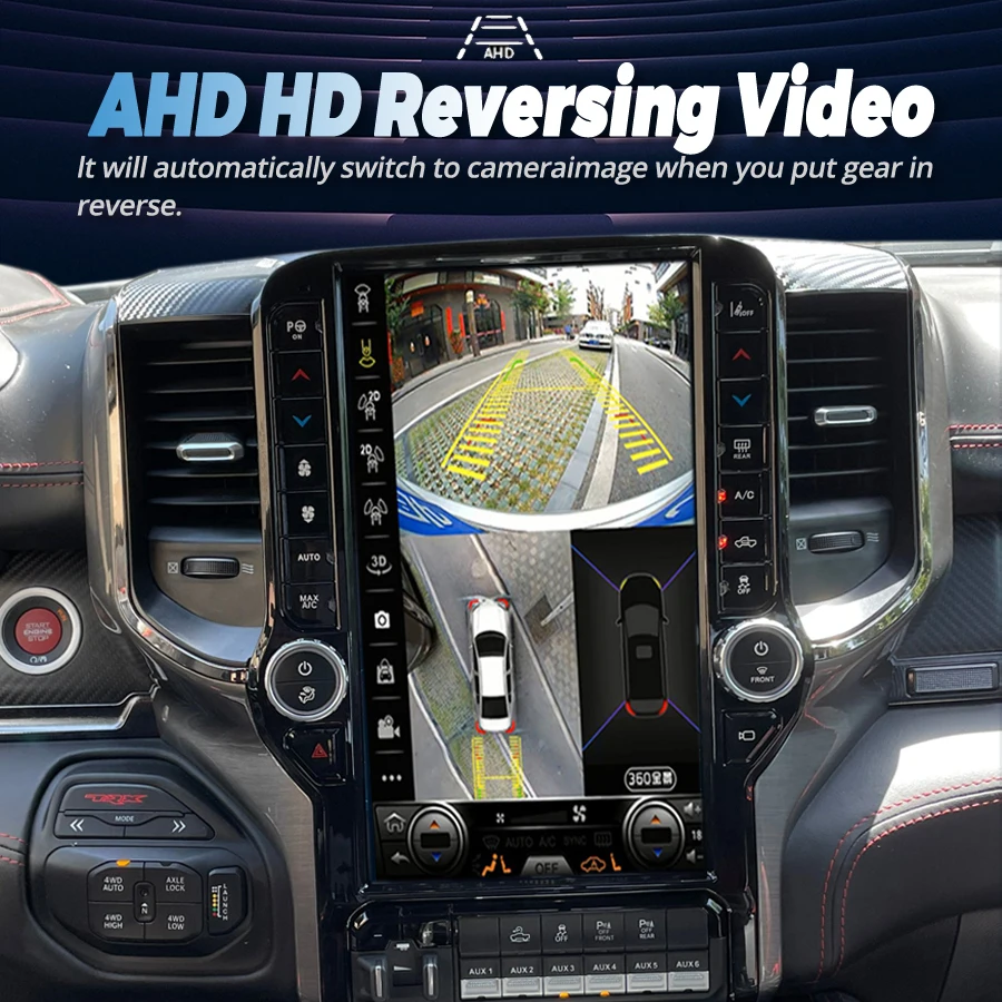 Big Qled Screen Stereo Navigation For Dodge Ram 2019 - 2023 Android Media Video