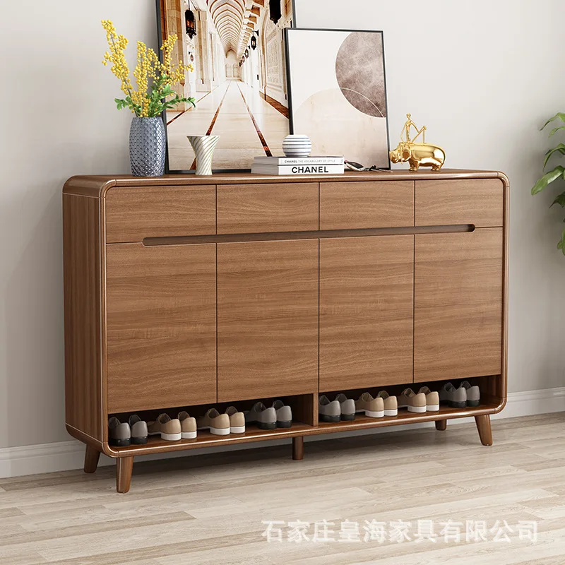 

Luxury Hallway Shoe Cabinets Minimalist Wood Multilayer Hall Shoe Rack Balcony Ritating Entryway Furniture