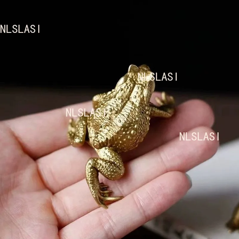 금속 황금 두꺼비 차 장식품 데스크탑 중국풍 레트로 차놀이 가정용 미니 장식품 차기구 장식품 다도 용품