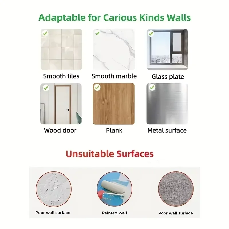 Self-adhesive Multi Purpose Hook Mop Rack Wall Mounted Mop Storage Device Broom Hook Bathroom Waterproof Wall