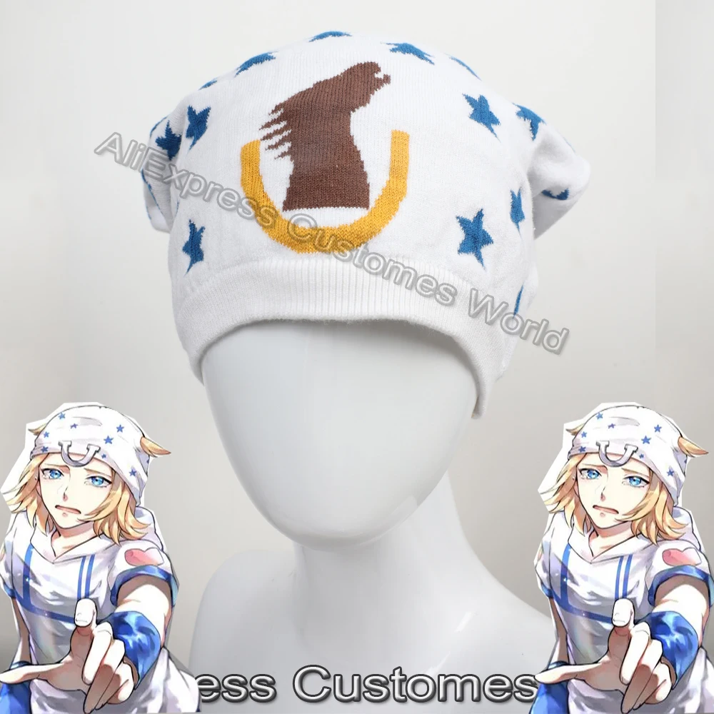

Anime Bizarre Adventure Cosplay Cotton wool Hat Johnny Joestar Knitting Wool Hat Joseph Novelty Clothing Can Add Horseshoe Party