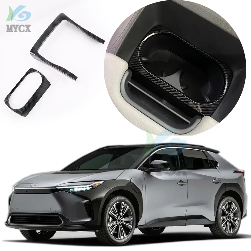 

For Toyota bZ4X 2022 2023 ABS Water Cup Bottle Frame Holder Organizer Car Interior Glass Shelf Container Accessories