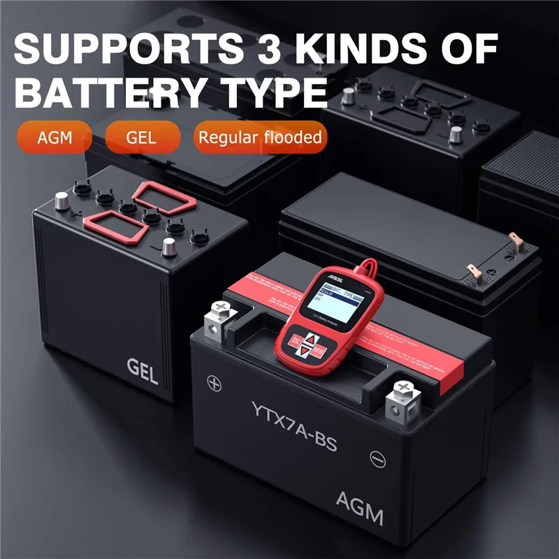 ANCEL BA301 Tester Batteria Auto Professionale - Analizzatore 6V/12V Per Auto, Moto, Barche E Camion - Foto 3