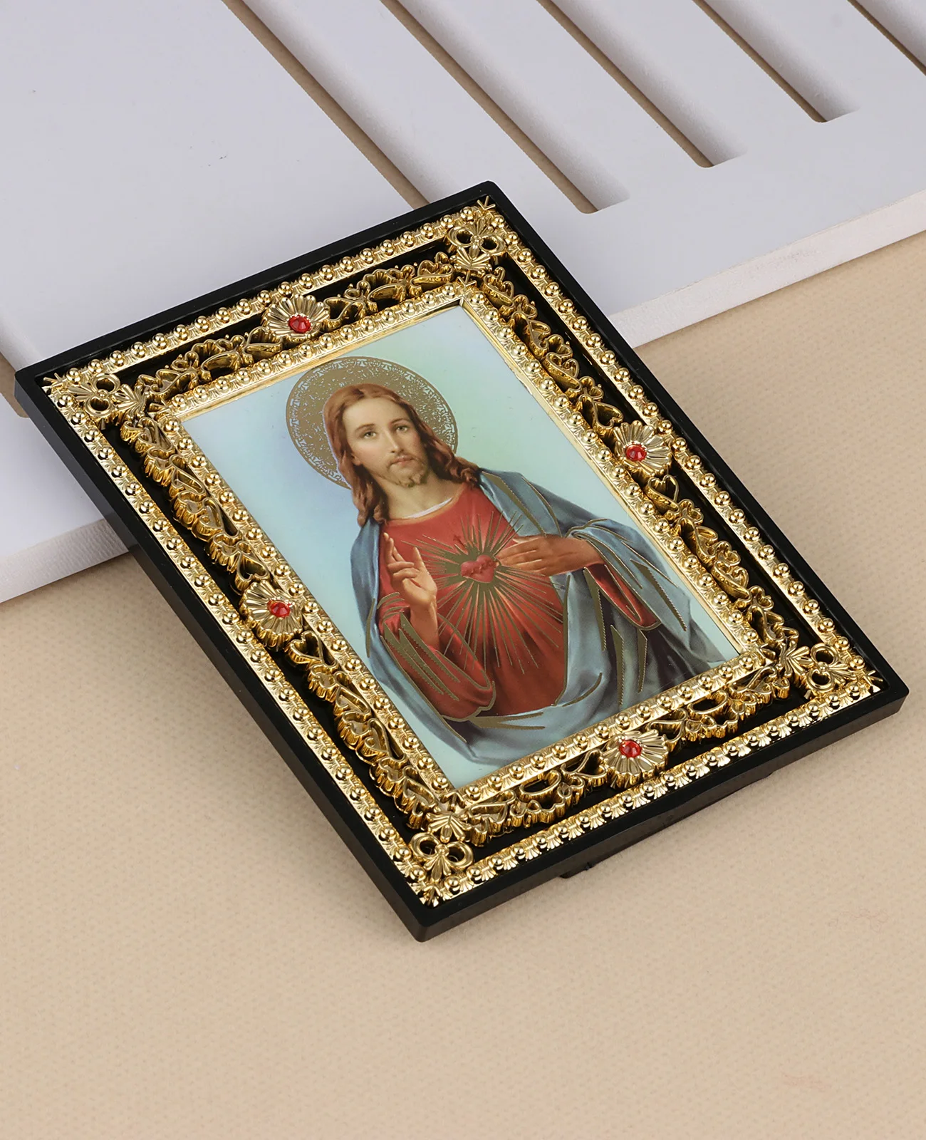 Diyalo Religiöse hölzerne St. Michael Heilige Familie Heiliges Herz Göttliche Barmherzigkeit Unsere Liebe Frau Heilige Bilder Symbole Rahmen Dekoration Geschenke – Detail 5