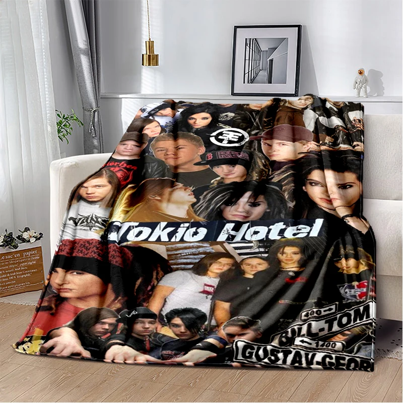 2025 New Style Tokio Hotel Rock Band Bill Tom Kaulitz Blanket,Soft Throw Blanket for Home Bedroom Bed Sofa Cover Kids Gift 3