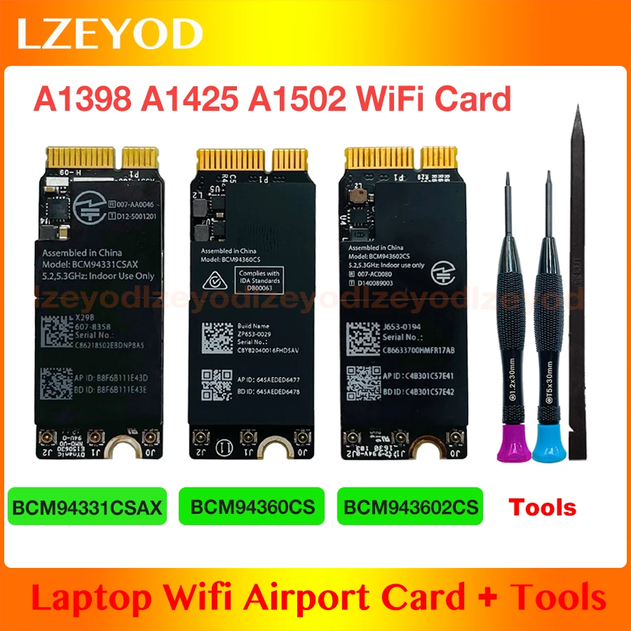 

Original Wifi Airport Card BCM943602CS For Macbook Pro Retina 13" 15" A1398 A1425 A1502 Wifi Card with Tools 2012 2013 2014 2015