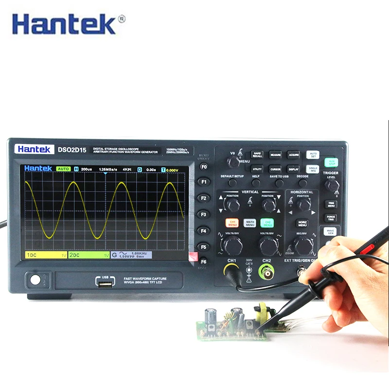Hantek Digital Oscill DSO2C10 DSO2D15 DSO2D10 DSO2C15 2 Channels 100Mhz/150Mhz Bandwidth USB Portable Meter Tester 2