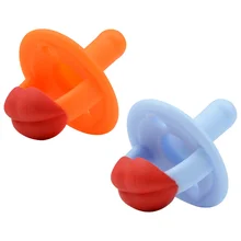 

2pcs Silicone Pacifiers Teething Pacifier Infant Pacifiers Newborn Pacifiers