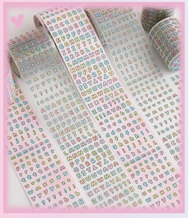 1 roll Graffiti lettering Hand tent tape ins Wind Color lettering symbol diy Gooka decorative stickers Scrapbooking Material