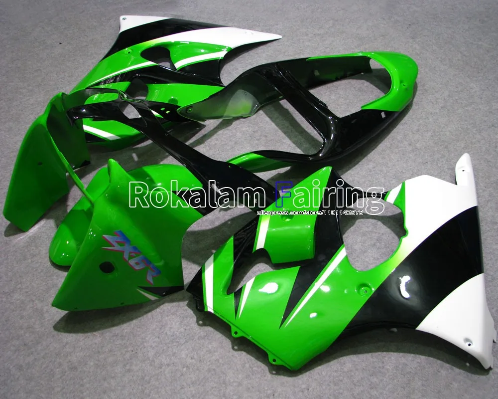 

ZX6R fairings For Kawasaki Fairings ZX-6R 2000 2001 2002 NINJA ZX 6R Bodywork Green Black White (Injection molding)