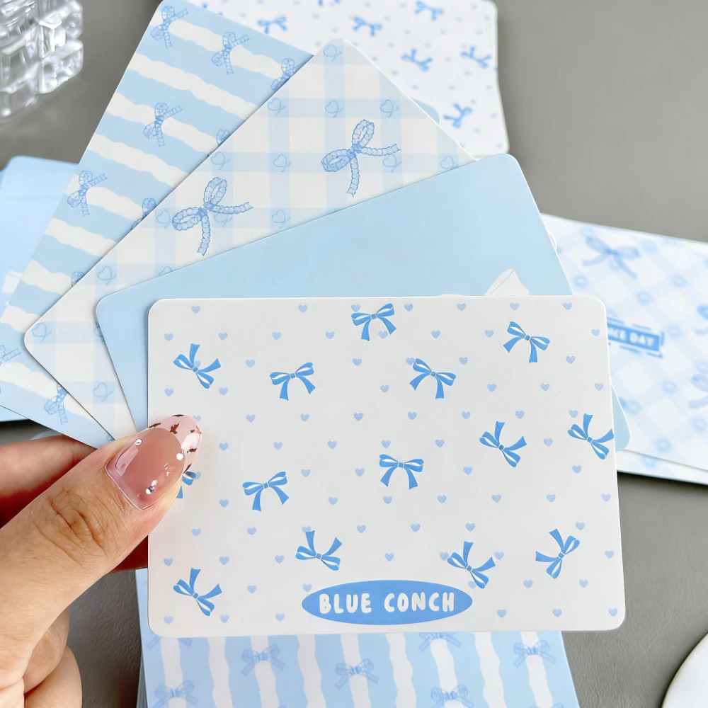 20Pcs 미적 감각의 리본 인사 카드 생일 결혼식 소원 감사 카드 DIY 공예 선물 메시지 카드 남겨두기