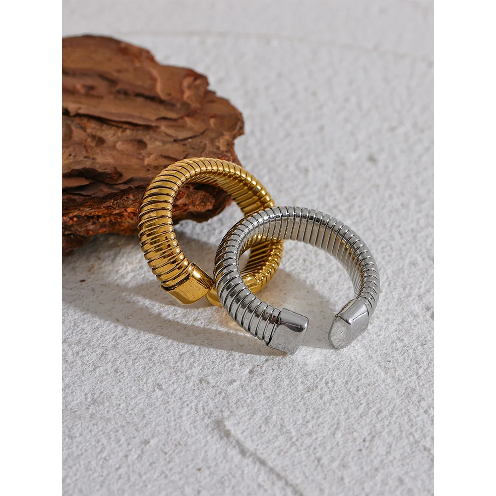 Yhpup Minimalist 18K PVD Plated Ring
