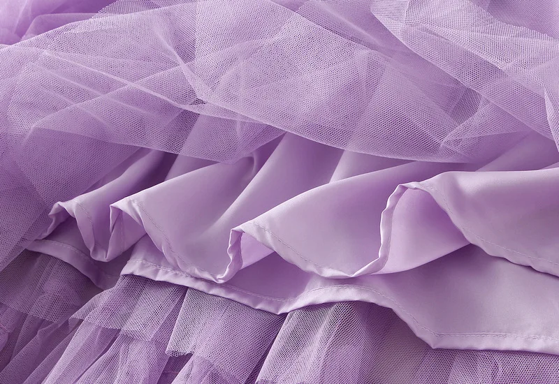 New In 2025 Women's Spring Summer Solid Color Tulle A-line Sweet Tutu Long Skirt Female Korean Fsahion Party Mesh Skirts