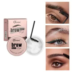 Waterproof 3D Eyebrow Styling Cream - Quick-Drying Natural Brow Pomade & Setting Gel Wax (Transparent)