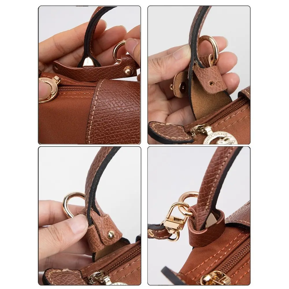 1PC/Pair Bag Transformation Accessories Mini Bag Straps Punch-free Genuine Leather Shoulder Strap Conversion Hang Buckle