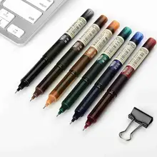 Stylo à bille lisse liquide 0.5mm, stylo à Signature Gel, écriture lisse, papeterie d'apprentissage de calligraphie W2e6
