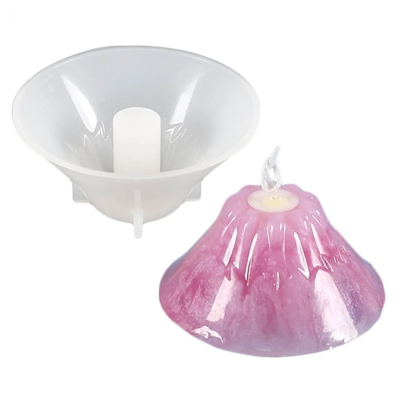 

E0BF Volcano Mirror Mold Resin Casting Silicone Mold Suitable for Candle Holder