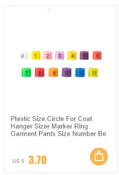 Description Picture 3 of item22-64 Hanger Sizer Garment Size Markers Color Coded Size Clips Assortment Set Fit For 2-4mm Hanger Hook Used For Wire Hangers