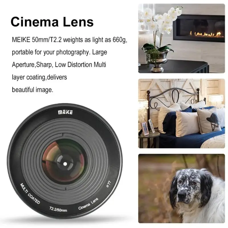 MEIKE 12/16/25/35/50/65/85mm T2.2 Cinema Lens Series Large Aperture Manual Focus