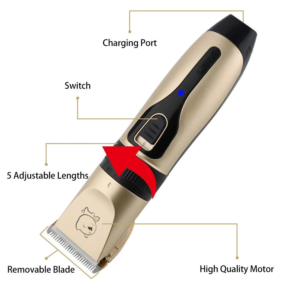Hair Clipper Hair Trimmer Pet Shaving Trimmer Cat&Dog Hair Trimmer Shaver USB Charging Professional Pet Grooming Set Electric Clipper