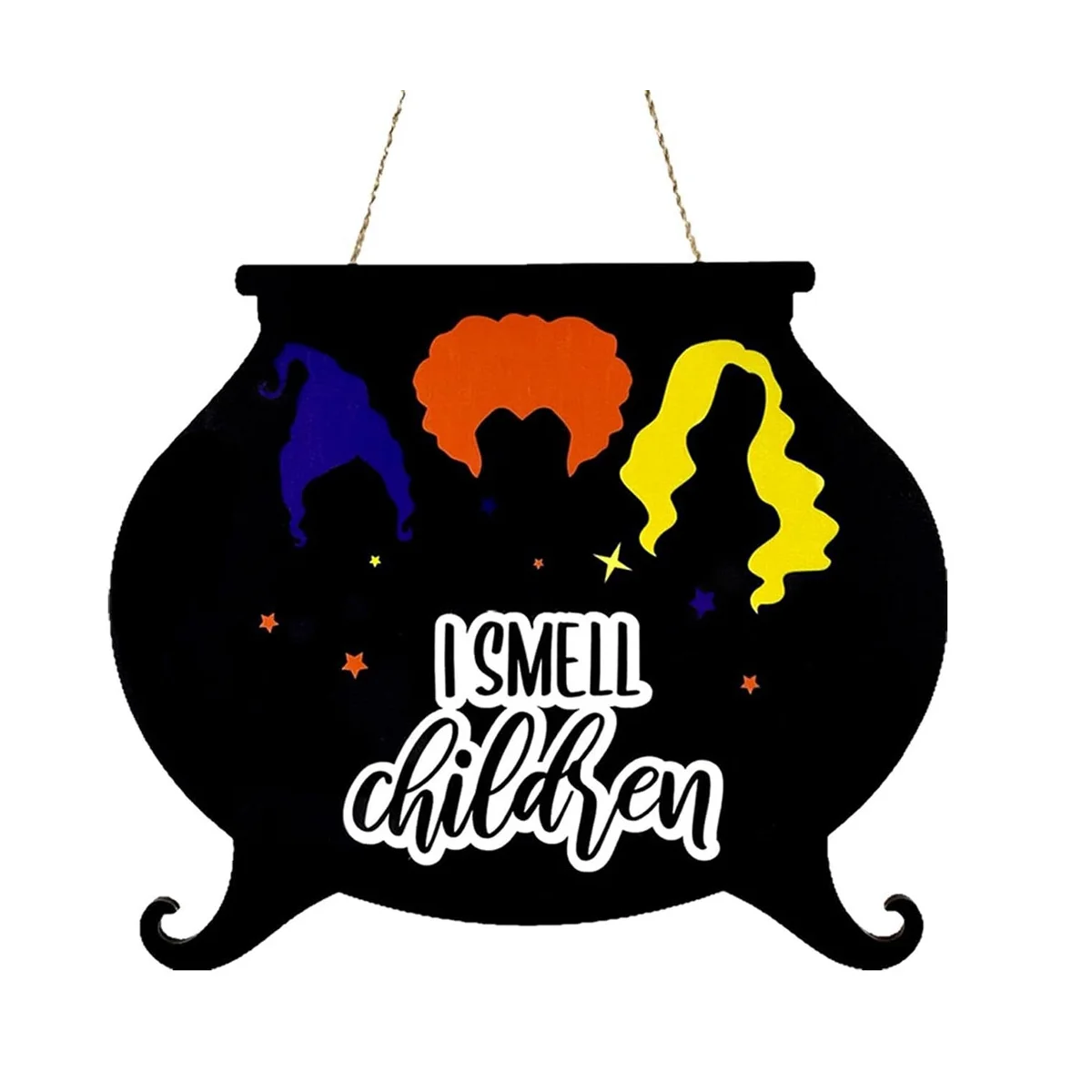 Halloween Hocus Pocus Door Sign I Odore Bambini Hanging Sign Per Porta D'Ingresso Halloween Porta In Legno