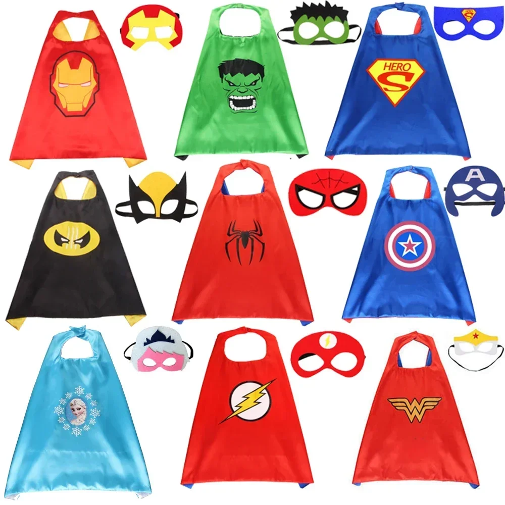 Disney Halloween Child Movie Avengers Luxury Print Cloak with Mask for Superhero Cosplay superhero cosplay cloak