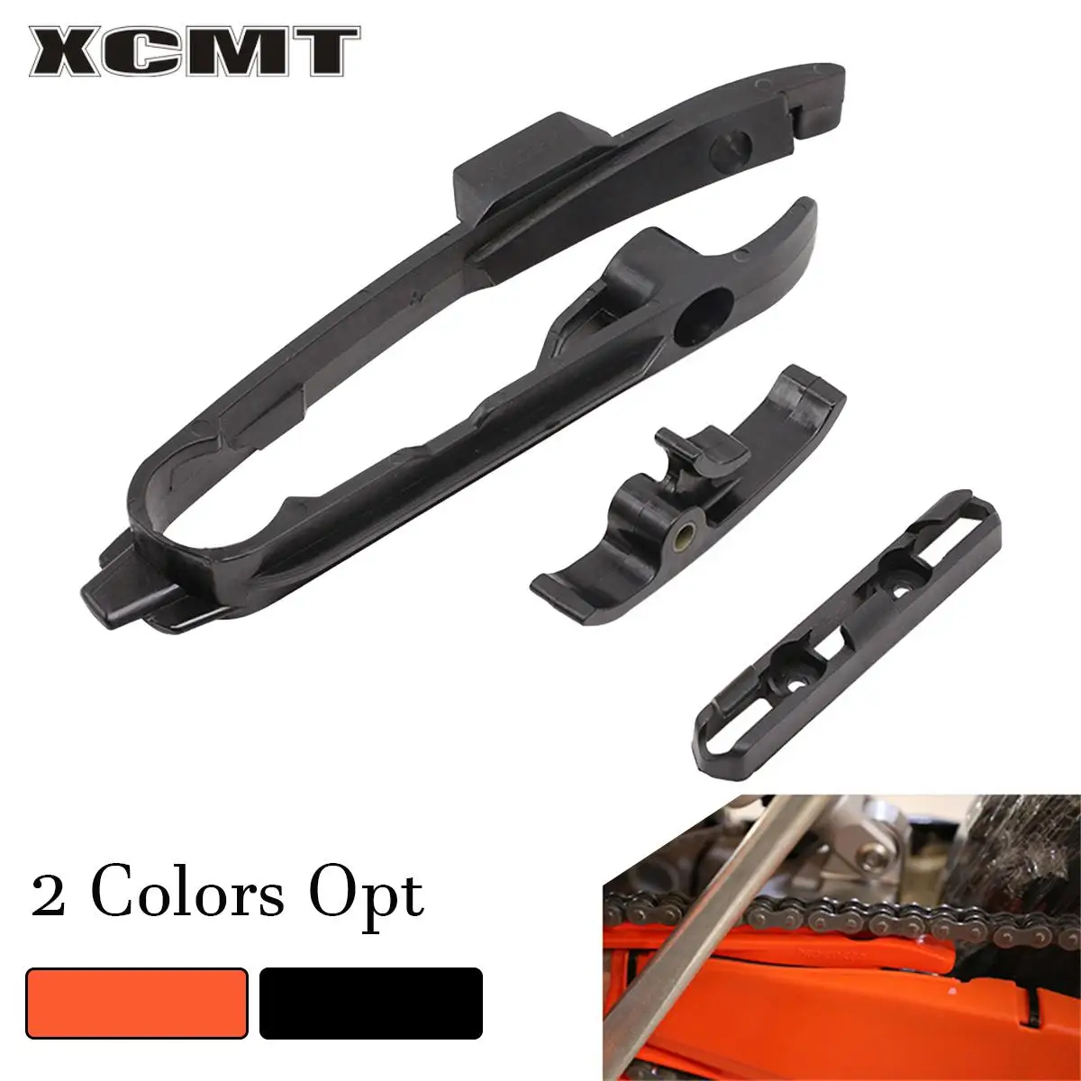 Motorcycle Chain Guide Slider Swingarm and Brake Hose Clamp Kit For