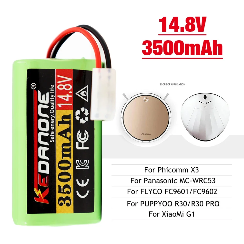 

New 14.8V 3500mAh Li-ion Battery Pack H18650CH-4S1P For XIAOMI MIJIA Mi Robot Vacuum-Mop Essential G1 MJSTG1, SKV4136GL R30 R35