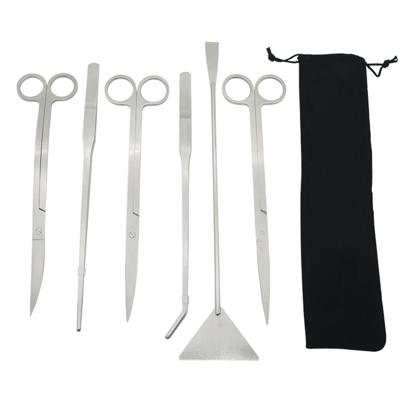Aquarium Schere Pinzette Werkzeuge Set Aquarium Wasserpflanzen Welle Schere Gras Edelstahl Reinigung Werkzeuge Aquarium Zubehör