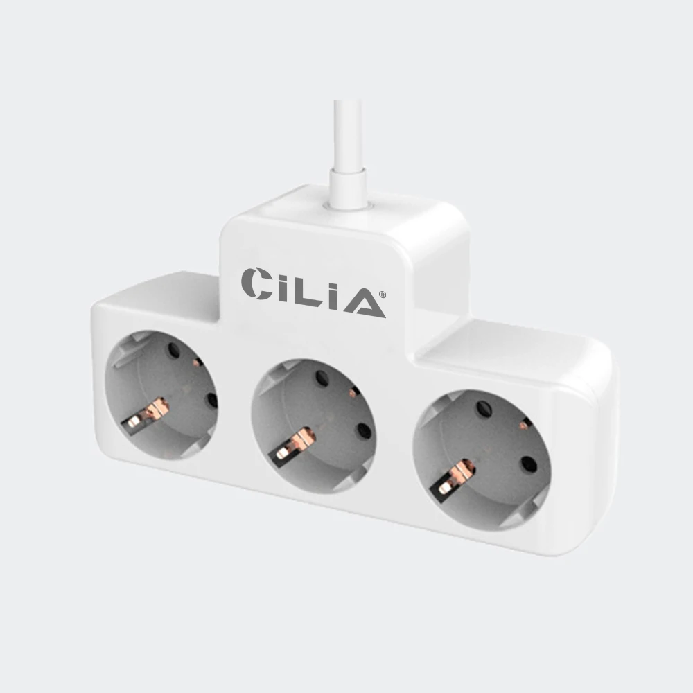 Compact Euro Wall Plug with Multiple Charging Ports - Available in Black or White