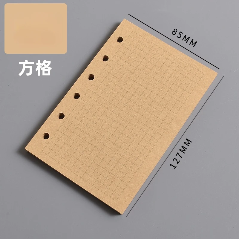 A7 Spiral Binder Loose Leaf Notebook Refill - Grid, Blank, Lined Pages for Creative Journaling & Planning