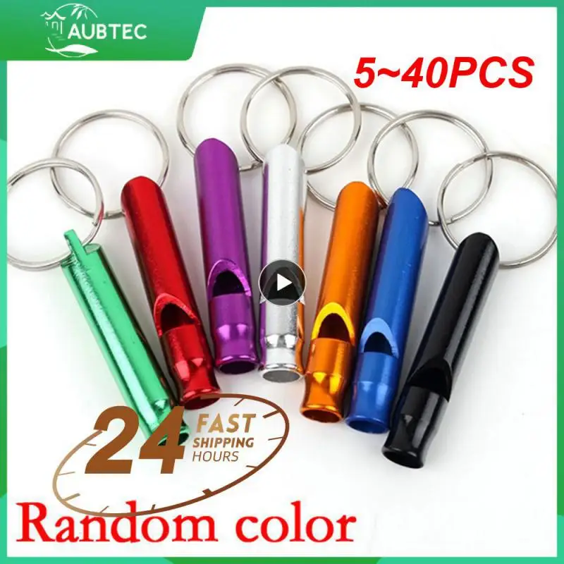 

5~40PCS Multifunction Whistle Portable Emergency Whistle Keychain Team Gifts Camping Hiking Outdoor Tools Whistle Pendant Key