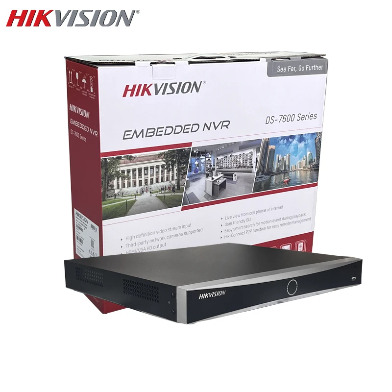 Hikvision DS-7608NXI-K1/8P DS-7604NXI-K1/4P 4/8CH PoE AcuSense 4K NVR Support ANPR Facial recognition perimeter protection CCTV